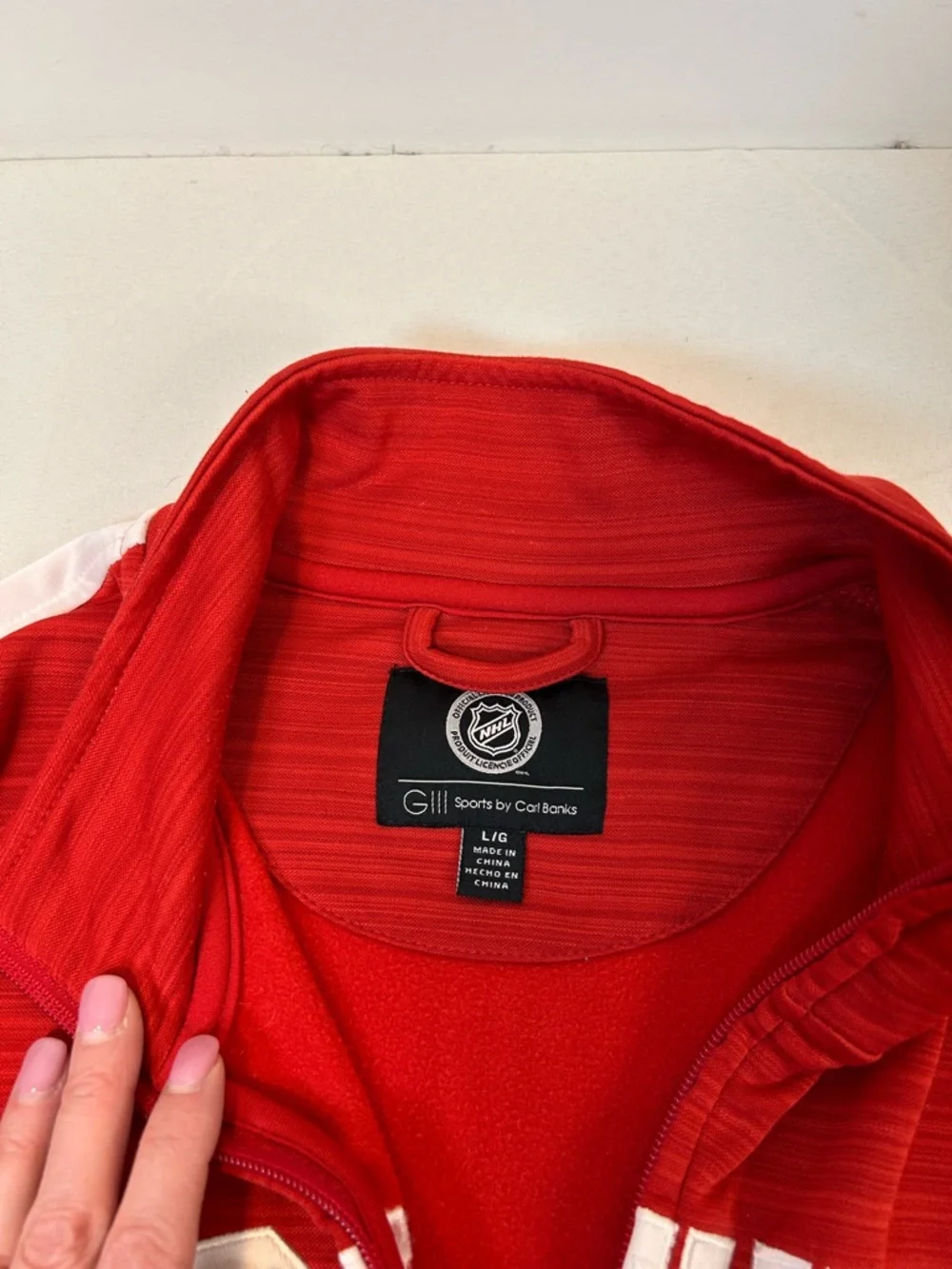 G-III‎ Sports by Carl Banks Detroit Red Wings Red Full-Zip Jacket Men’s Large